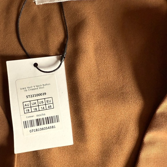 Showpo Camel Button-Front Vest - Picture 5 of 6